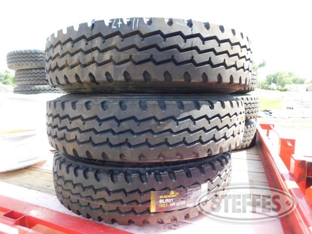 (3) 11R24.5 tires on steel Pilot rims